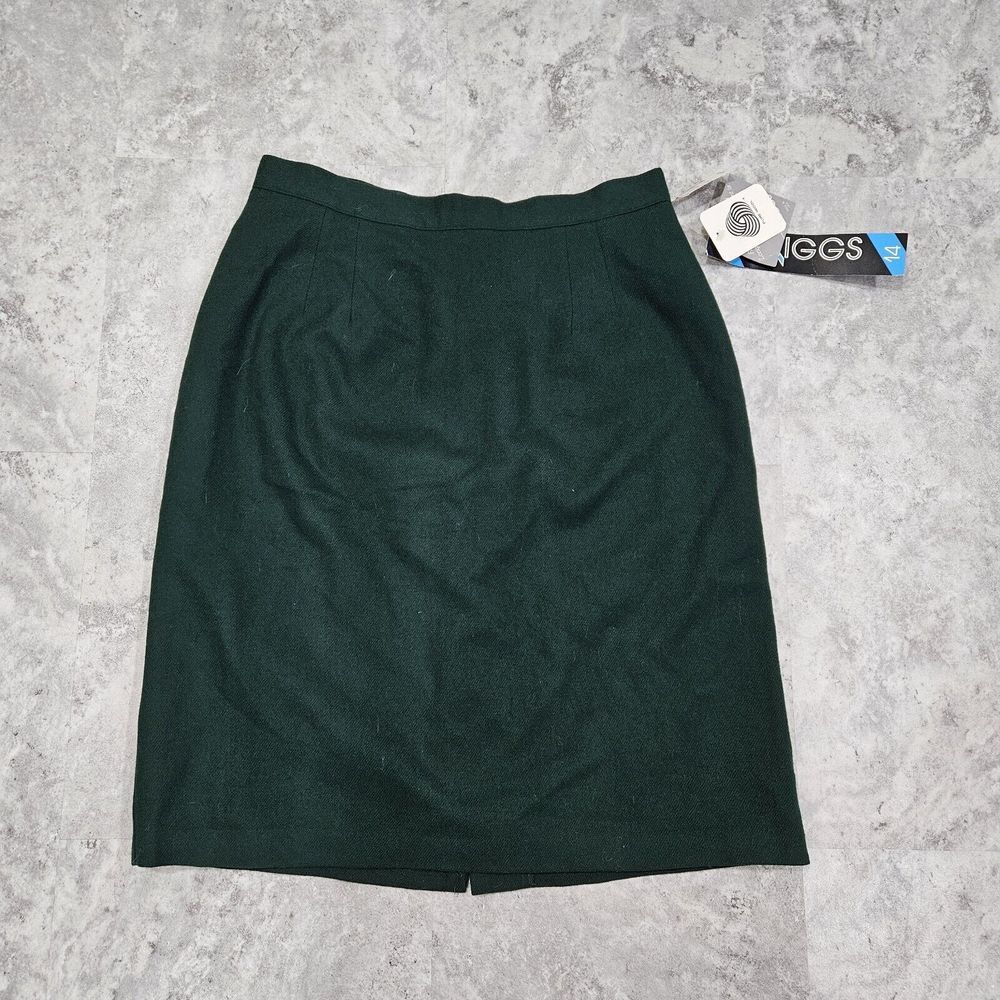 Vintage Briggs Women's Size 14 Green 100% WOOL Skirt New